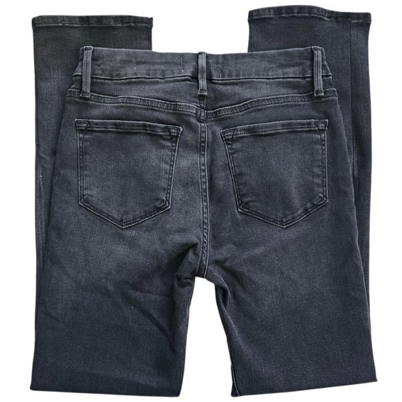 FRAME Le Crop Mini Boot Jeans In Black Wash - Picture 4 of 6